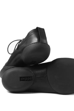 画像をギャラリービューアに読み込む, KLASICA x trippen "SICA" LACE UP HALF SHOES / BLACK WAW (BLACK)