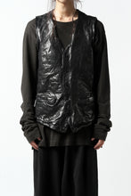 画像をギャラリービューアに読み込む, ISAMU KATAYAMA BACKLASH exclusive LEATHER VEST / ITALY DOUBLE SHOULDER (BLACK)