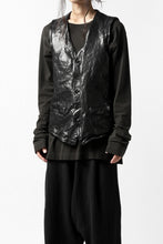 画像をギャラリービューアに読み込む, ISAMU KATAYAMA BACKLASH exclusive LEATHER VEST / ITALY DOUBLE SHOULDER (BLACK)