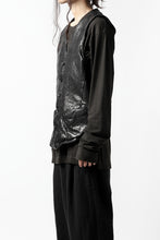 画像をギャラリービューアに読み込む, ISAMU KATAYAMA BACKLASH exclusive LEATHER VEST / ITALY DOUBLE SHOULDER (BLACK)