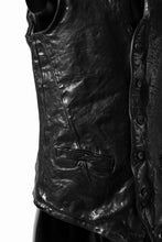 画像をギャラリービューアに読み込む, ISAMU KATAYAMA BACKLASH exclusive LEATHER VEST / ITALY DOUBLE SHOULDER (BLACK)