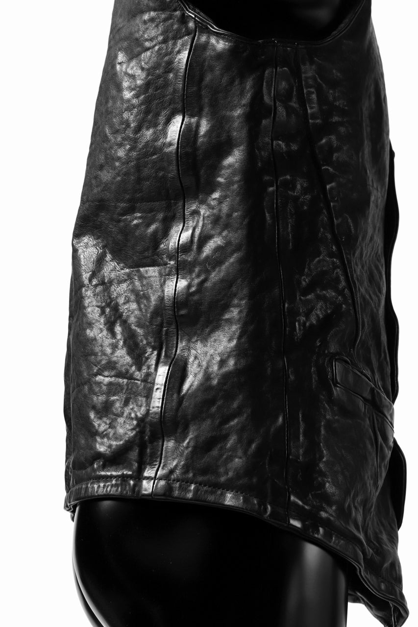 画像をギャラリービューアに読み込む, ISAMU KATAYAMA BACKLASH exclusive LEATHER VEST / ITALY DOUBLE SHOULDER (BLACK)