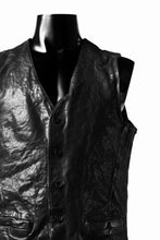 画像をギャラリービューアに読み込む, ISAMU KATAYAMA BACKLASH exclusive LEATHER VEST / ITALY DOUBLE SHOULDER (BLACK)