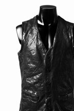 画像をギャラリービューアに読み込む, ISAMU KATAYAMA BACKLASH exclusive LEATHER VEST / ITALY DOUBLE SHOULDER (BLACK)