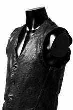 画像をギャラリービューアに読み込む, ISAMU KATAYAMA BACKLASH exclusive LEATHER VEST / ITALY DOUBLE SHOULDER (BLACK)