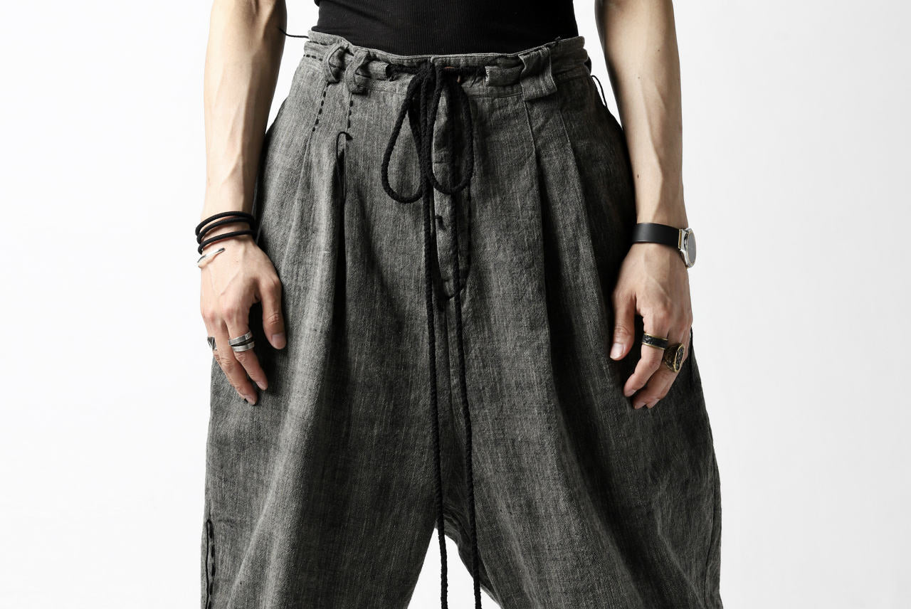 daska x LOOM exclucive wide tapered pants / hand stitch detail (sumi dyed)