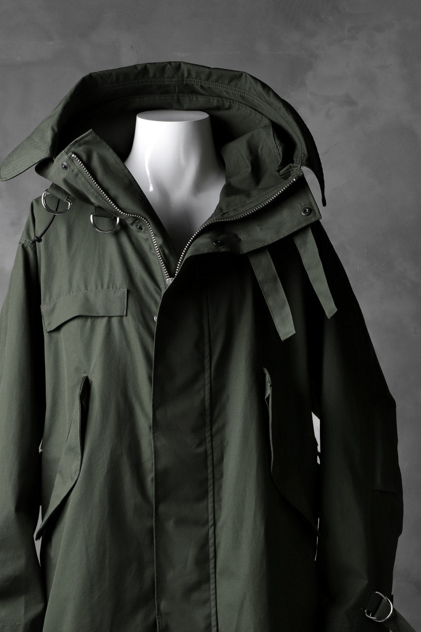 Load image into Gallery viewer, KLASICA WATER FALL MODS COAT / Ventile® UK L24 (OLIVE)