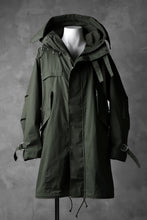 Load image into Gallery viewer, KLASICA WATER FALL MODS COAT / Ventile® UK L24 (OLIVE)