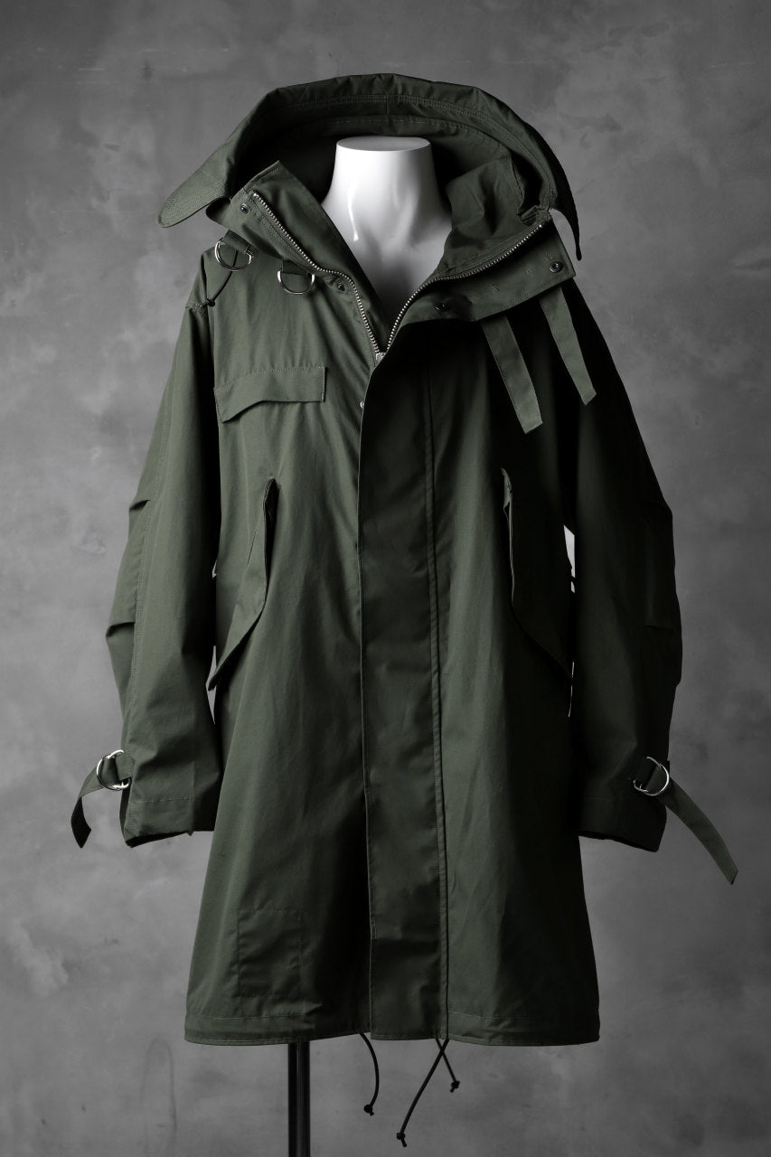 Load image into Gallery viewer, KLASICA WATER FALL MODS COAT / Ventile® UK L24 (OLIVE)