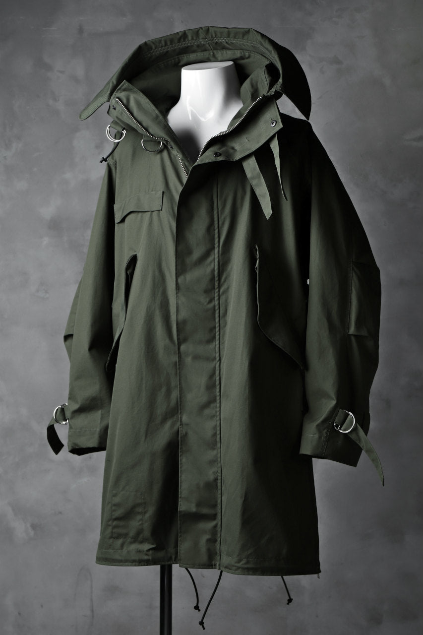 画像をギャラリービューアに読み込む, KLASICA WATER FALL MODS COAT / Ventile® UK L24 (OLIVE)