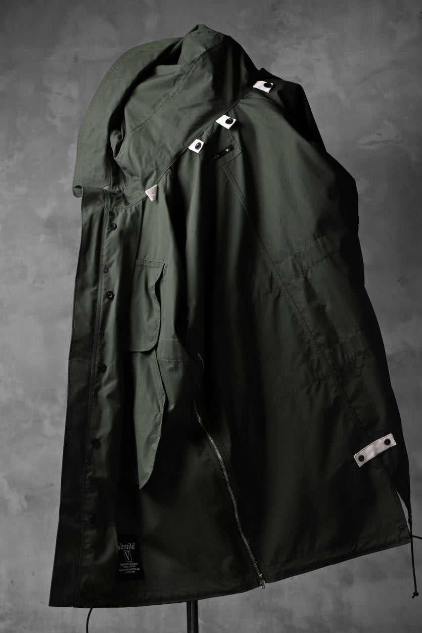Load image into Gallery viewer, KLASICA WATER FALL MODS COAT / Ventile® UK L24 (OLIVE)