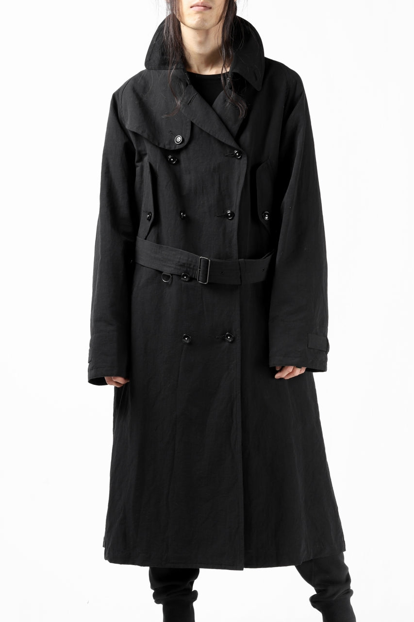 Load image into Gallery viewer, KLASICA GRANADO(NW) TRENCH COAT / TRI MIX HIGH DENSITY PLAIN (BLACK)