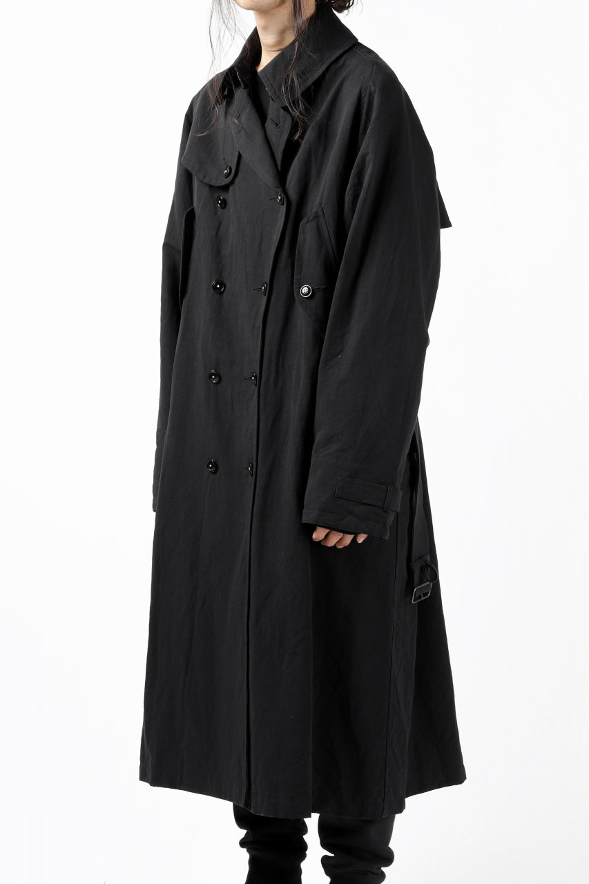 Load image into Gallery viewer, KLASICA GRANADO(NW) TRENCH COAT / TRI MIX HIGH DENSITY PLAIN (BLACK)