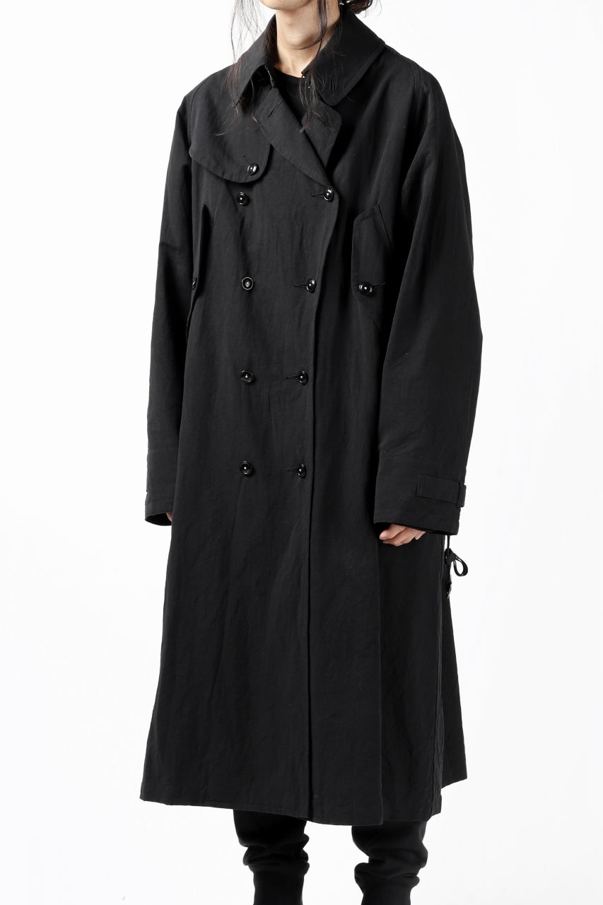 Load image into Gallery viewer, KLASICA GRANADO(NW) TRENCH COAT / TRI MIX HIGH DENSITY PLAIN (BLACK)