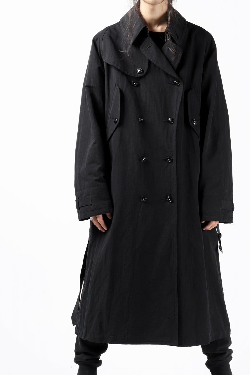 Load image into Gallery viewer, KLASICA GRANADO(NW) TRENCH COAT / TRI MIX HIGH DENSITY PLAIN (BLACK)