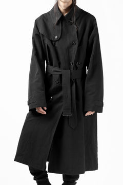 Load image into Gallery viewer, KLASICA GRANADO(NW) TRENCH COAT / TRI MIX HIGH DENSITY PLAIN (BLACK)
