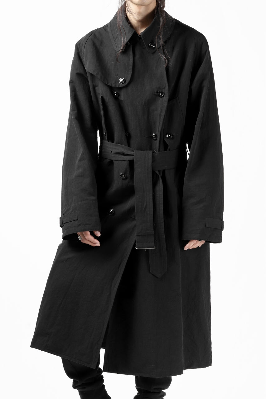 Load image into Gallery viewer, KLASICA GRANADO(NW) TRENCH COAT / TRI MIX HIGH DENSITY PLAIN (BLACK)