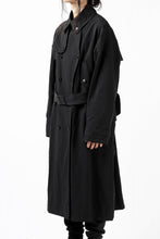 Load image into Gallery viewer, KLASICA GRANADO(NW) TRENCH COAT / TRI MIX HIGH DENSITY PLAIN (BLACK)