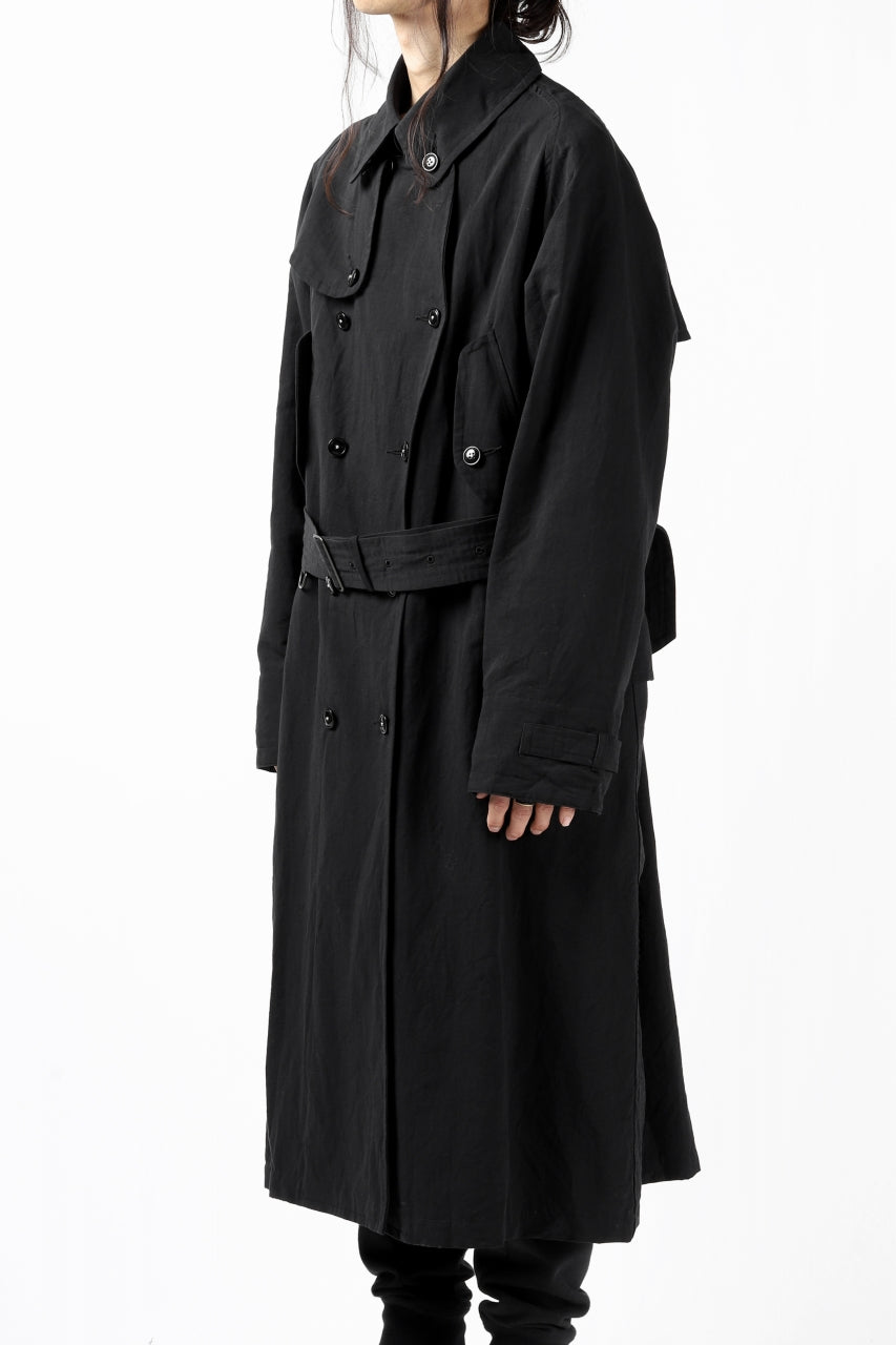 Load image into Gallery viewer, KLASICA GRANADO(NW) TRENCH COAT / TRI MIX HIGH DENSITY PLAIN (BLACK)
