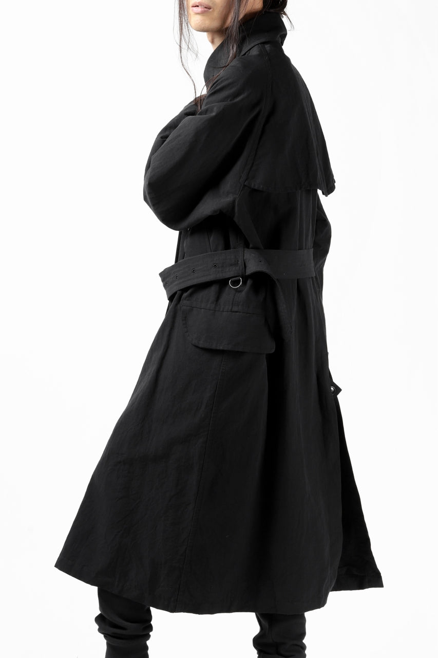 Load image into Gallery viewer, KLASICA GRANADO(NW) TRENCH COAT / TRI MIX HIGH DENSITY PLAIN (BLACK)