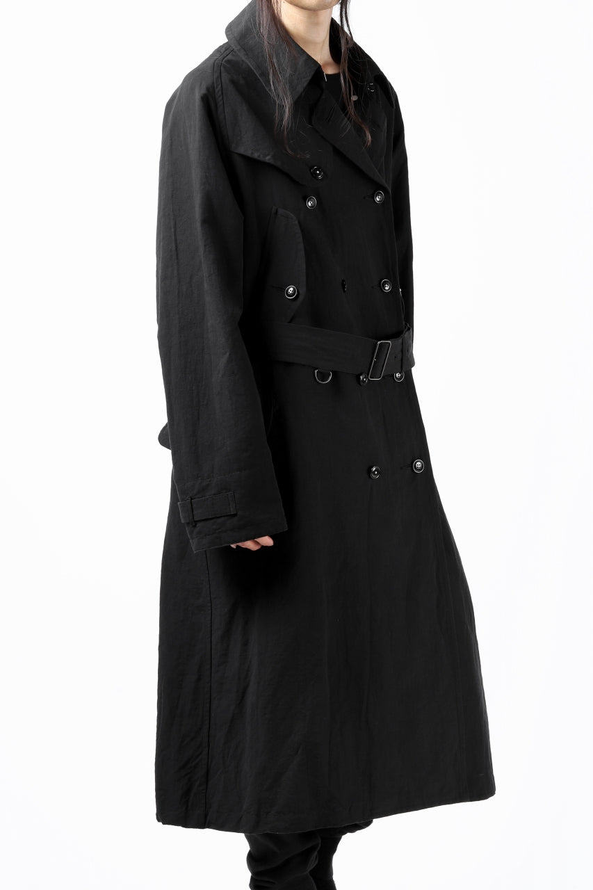 Load image into Gallery viewer, KLASICA GRANADO(NW) TRENCH COAT / TRI MIX HIGH DENSITY PLAIN (BLACK)