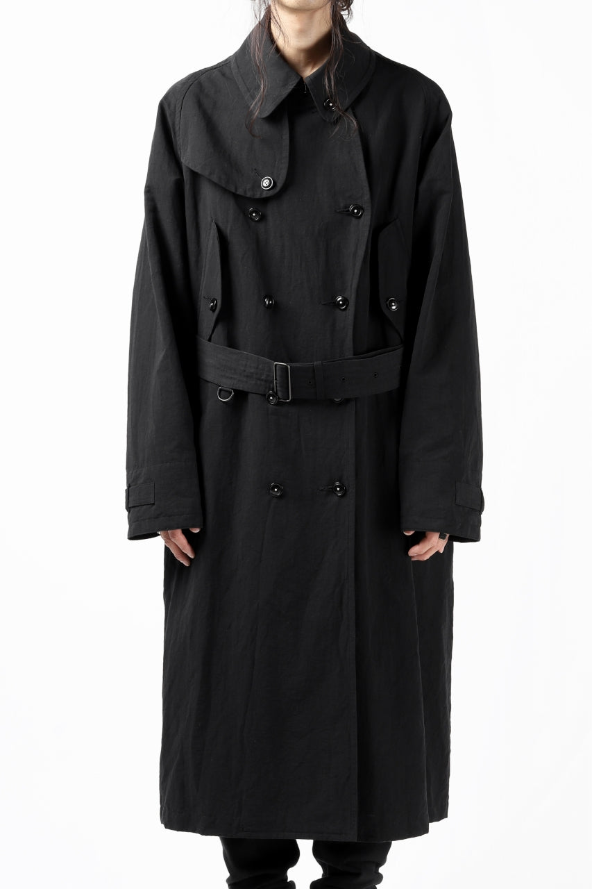 Load image into Gallery viewer, KLASICA GRANADO(NW) TRENCH COAT / TRI MIX HIGH DENSITY PLAIN (BLACK)
