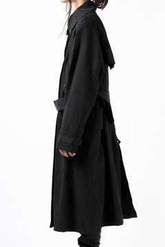 Load image into Gallery viewer, KLASICA GRANADO(NW) TRENCH COAT / TRI MIX HIGH DENSITY PLAIN (BLACK)