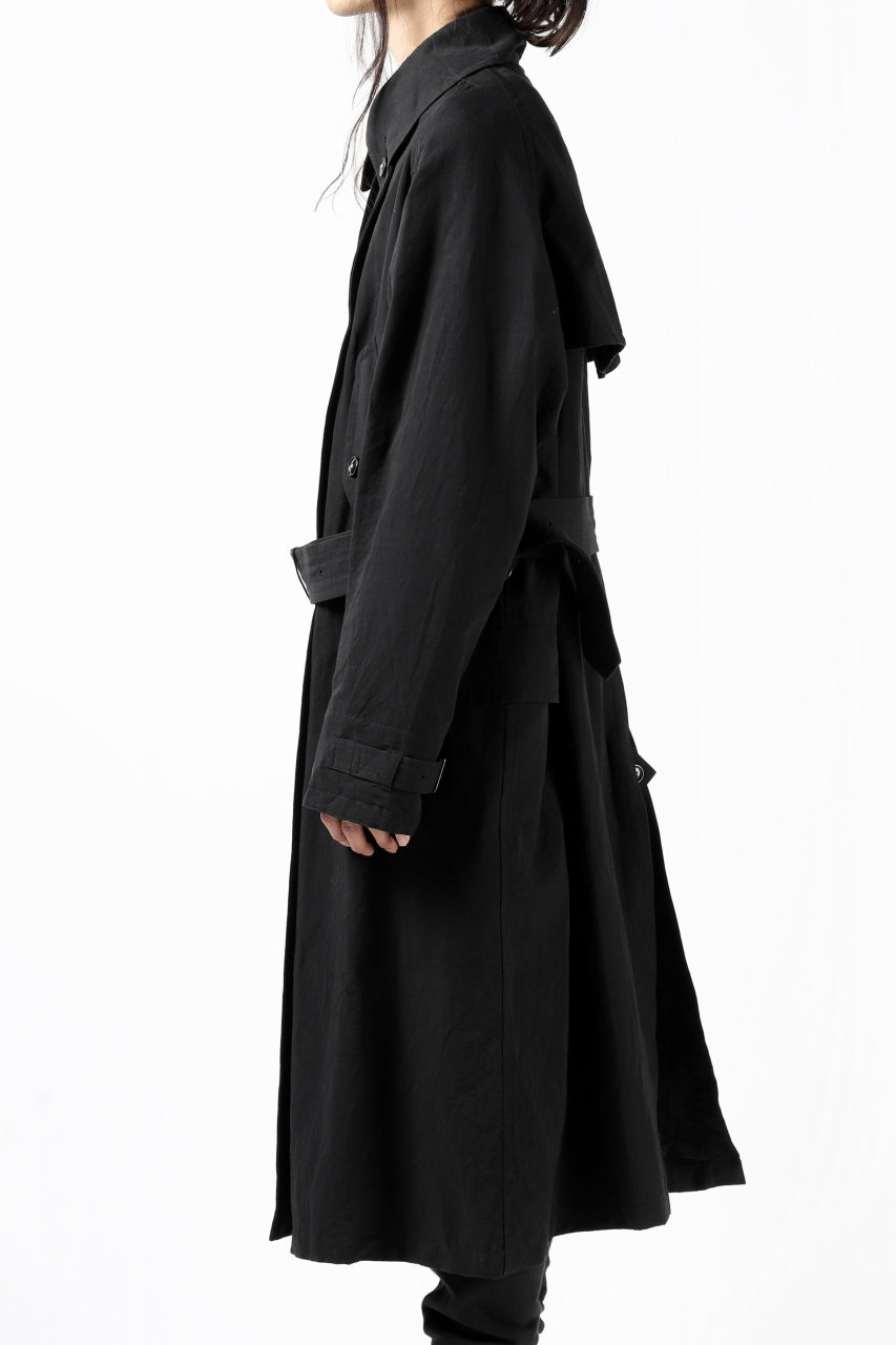 Load image into Gallery viewer, KLASICA GRANADO(NW) TRENCH COAT / TRI MIX HIGH DENSITY PLAIN (BLACK)