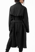 Load image into Gallery viewer, KLASICA GRANADO(NW) TRENCH COAT / TRI MIX HIGH DENSITY PLAIN (BLACK)