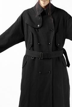 Load image into Gallery viewer, KLASICA GRANADO(NW) TRENCH COAT / TRI MIX HIGH DENSITY PLAIN (BLACK)