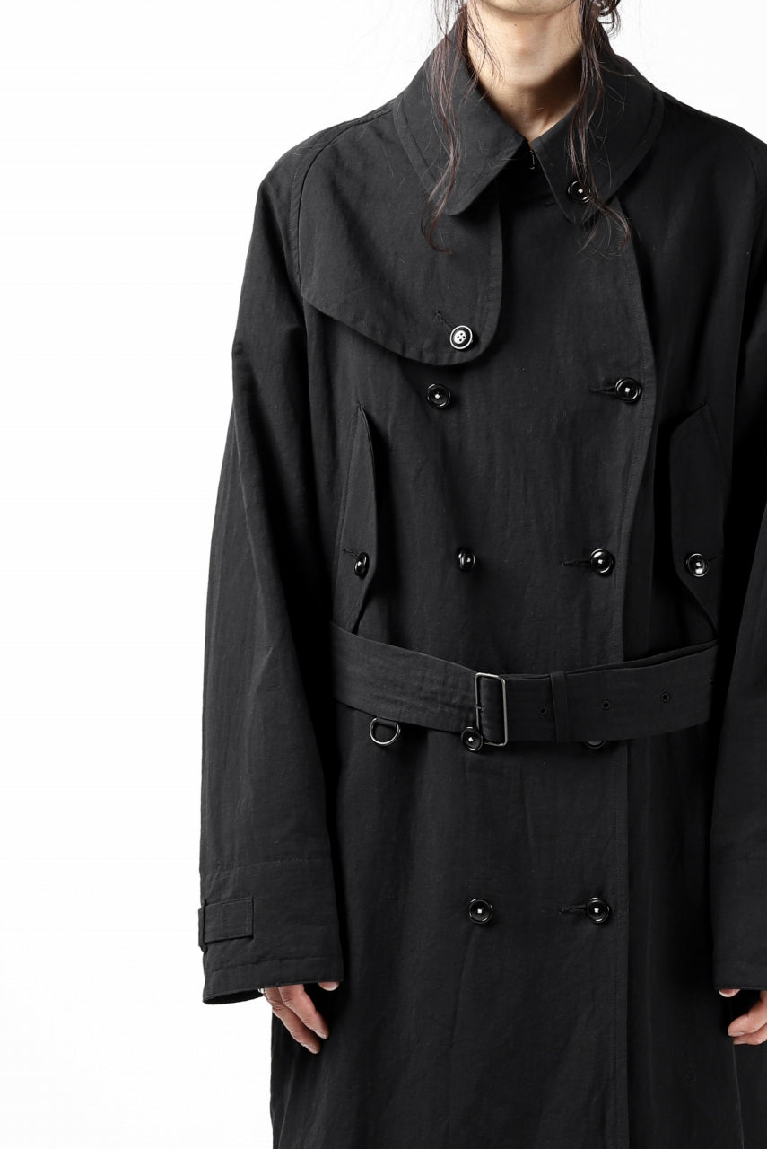 Load image into Gallery viewer, KLASICA GRANADO(NW) TRENCH COAT / TRI MIX HIGH DENSITY PLAIN (BLACK)