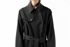 Load image into Gallery viewer, KLASICA GRANADO(NW) TRENCH COAT / TRI MIX HIGH DENSITY PLAIN (BLACK)