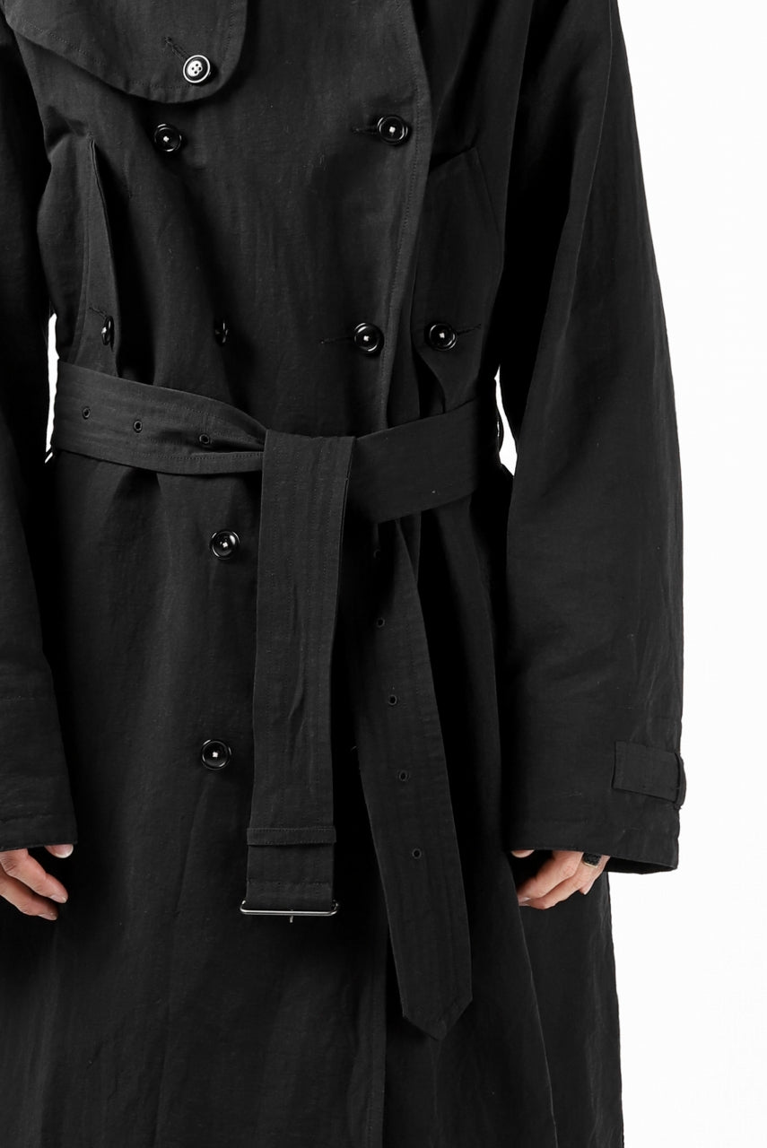 Load image into Gallery viewer, KLASICA GRANADO(NW) TRENCH COAT / TRI MIX HIGH DENSITY PLAIN (BLACK)