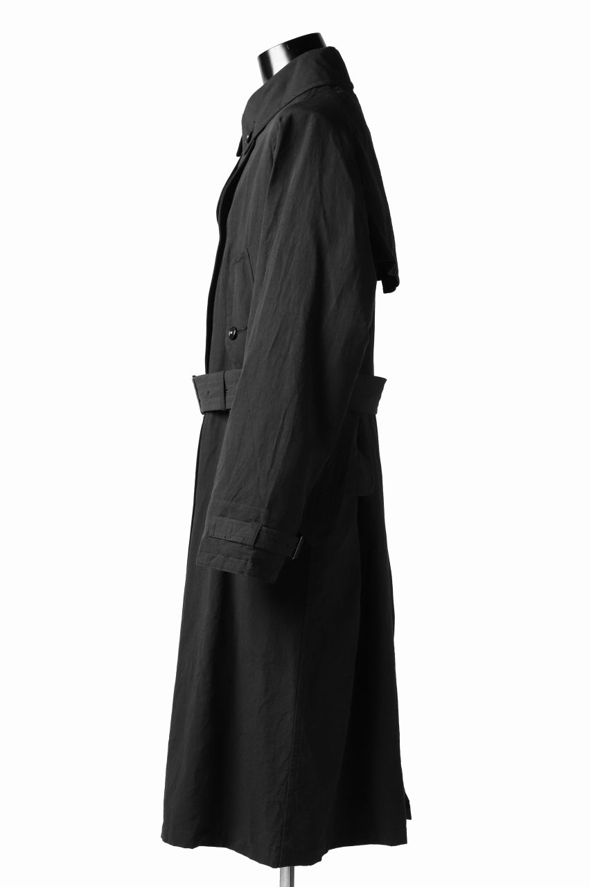 Load image into Gallery viewer, KLASICA GRANADO(NW) TRENCH COAT / TRI MIX HIGH DENSITY PLAIN (BLACK)