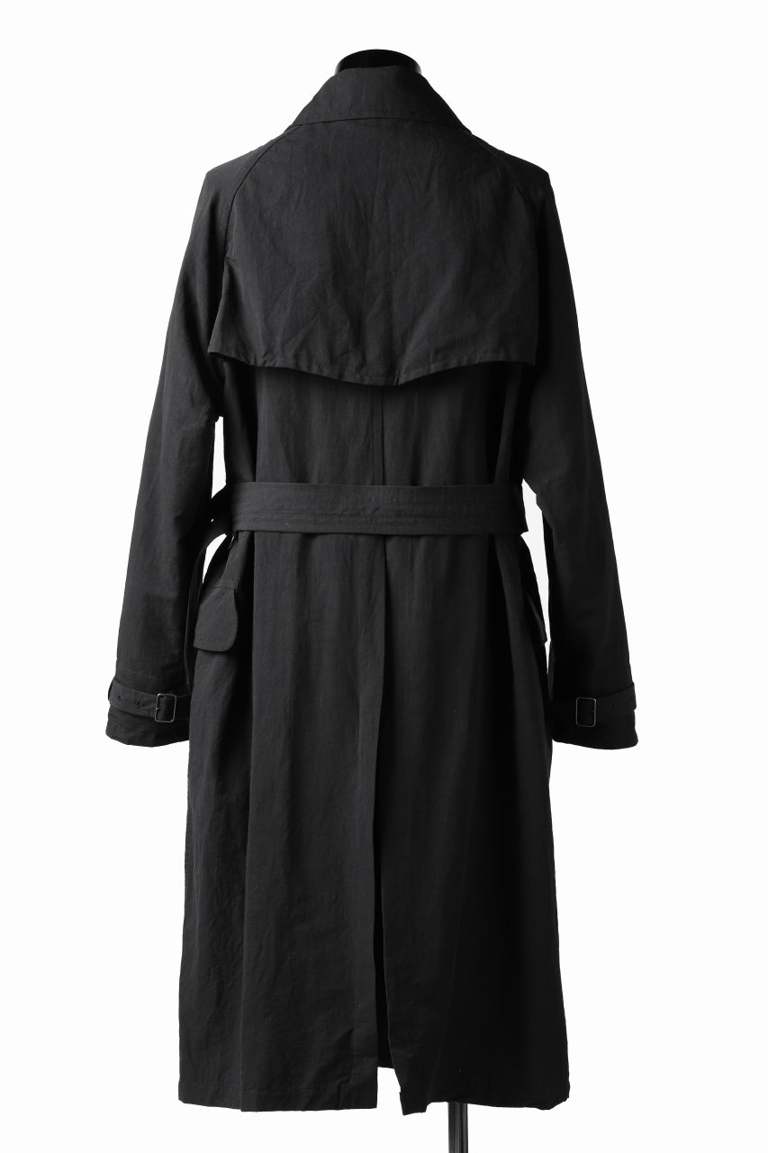Load image into Gallery viewer, KLASICA GRANADO(NW) TRENCH COAT / TRI MIX HIGH DENSITY PLAIN (BLACK)