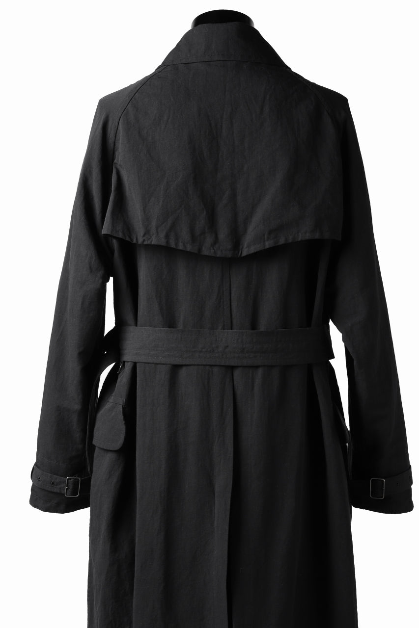 Load image into Gallery viewer, KLASICA GRANADO(NW) TRENCH COAT / TRI MIX HIGH DENSITY PLAIN (BLACK)