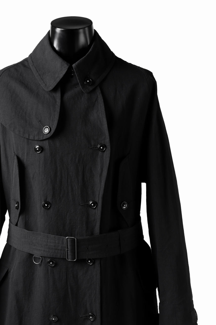 Load image into Gallery viewer, KLASICA GRANADO(NW) TRENCH COAT / TRI MIX HIGH DENSITY PLAIN (BLACK)