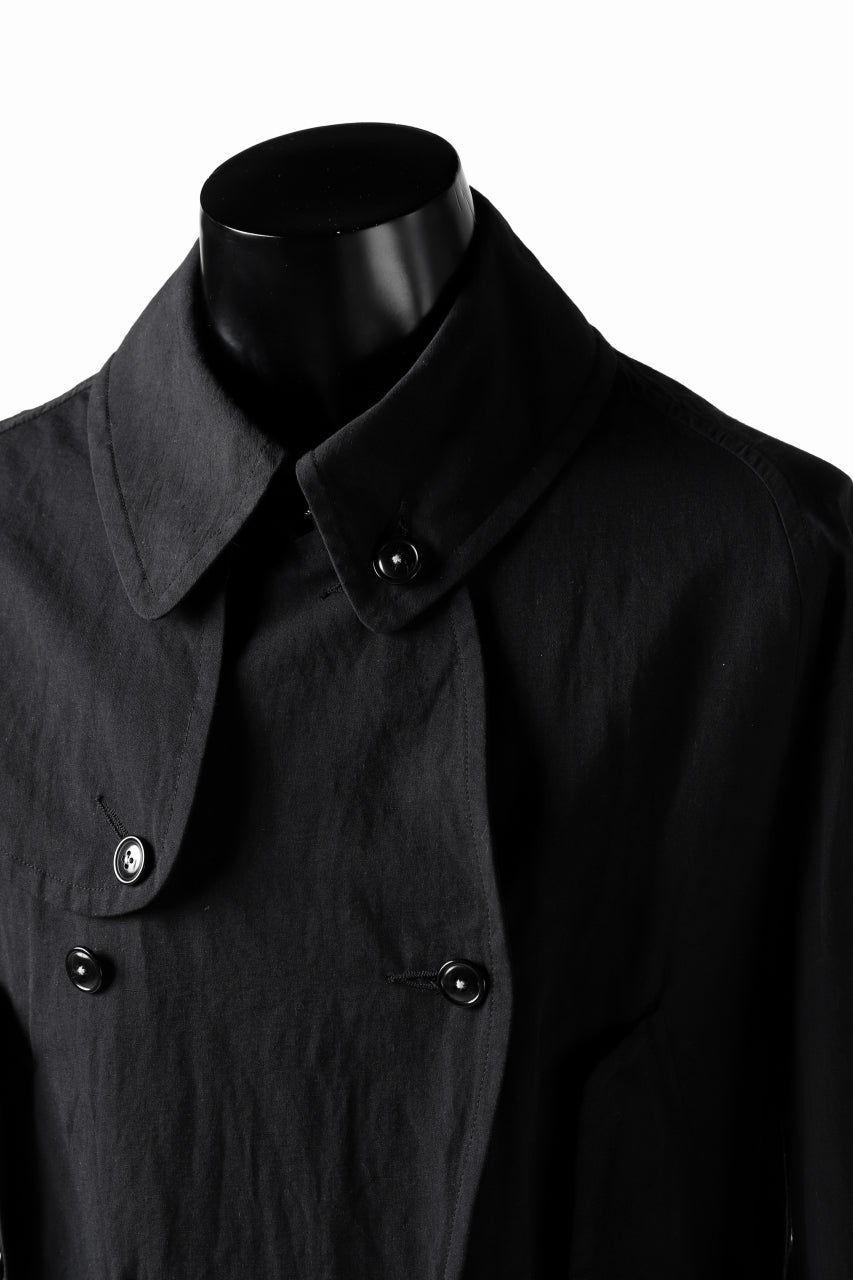 Load image into Gallery viewer, KLASICA GRANADO(NW) TRENCH COAT / TRI MIX HIGH DENSITY PLAIN (BLACK)