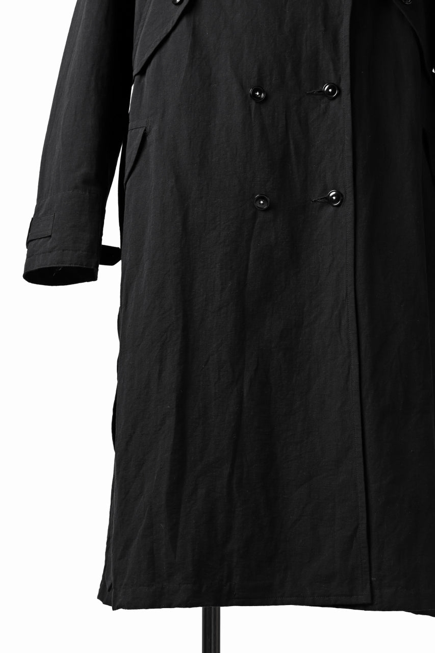 Load image into Gallery viewer, KLASICA GRANADO(NW) TRENCH COAT / TRI MIX HIGH DENSITY PLAIN (BLACK)