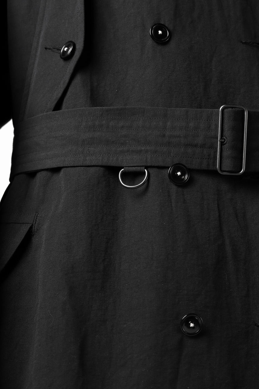 Load image into Gallery viewer, KLASICA GRANADO(NW) TRENCH COAT / TRI MIX HIGH DENSITY PLAIN (BLACK)