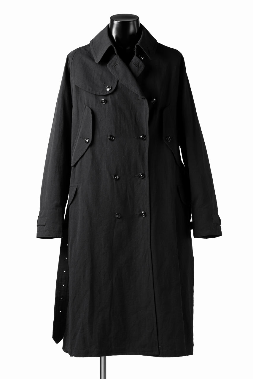 Load image into Gallery viewer, KLASICA GRANADO(NW) TRENCH COAT / TRI MIX HIGH DENSITY PLAIN (BLACK)