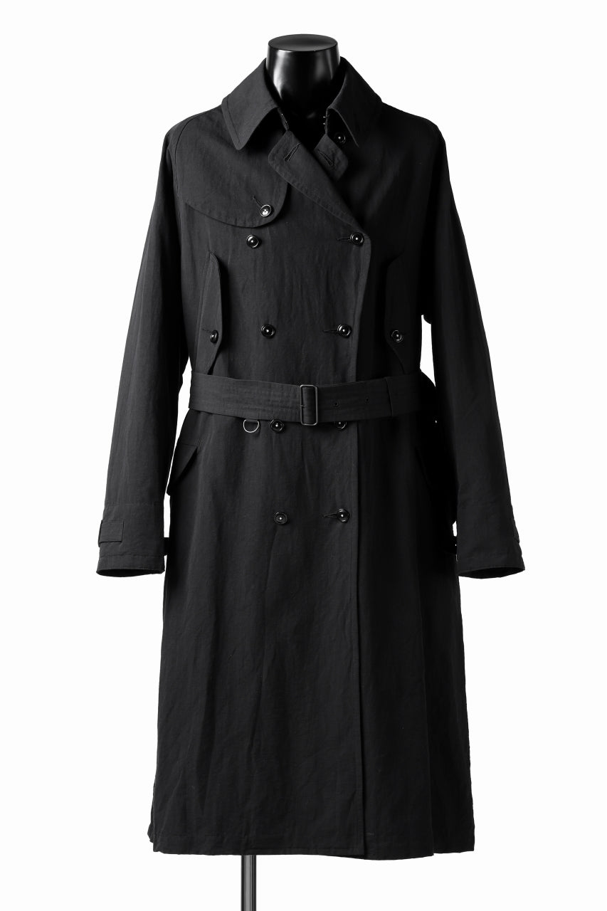 Load image into Gallery viewer, KLASICA GRANADO(NW) TRENCH COAT / TRI MIX HIGH DENSITY PLAIN (BLACK)