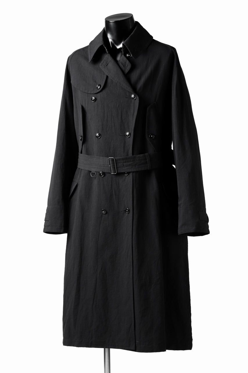 Load image into Gallery viewer, KLASICA GRANADO(NW) TRENCH COAT / TRI MIX HIGH DENSITY PLAIN (BLACK)