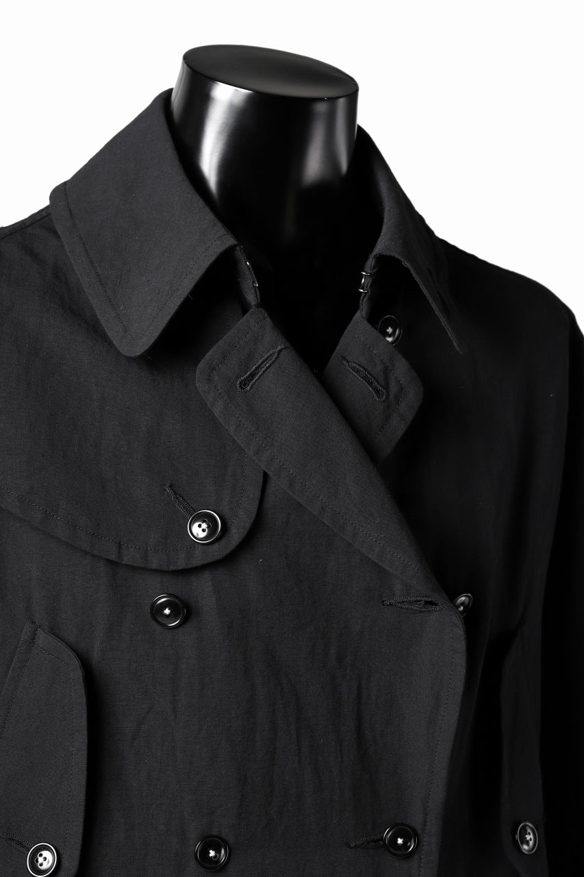 Load image into Gallery viewer, KLASICA GRANADO(NW) TRENCH COAT / TRI MIX HIGH DENSITY PLAIN (BLACK)