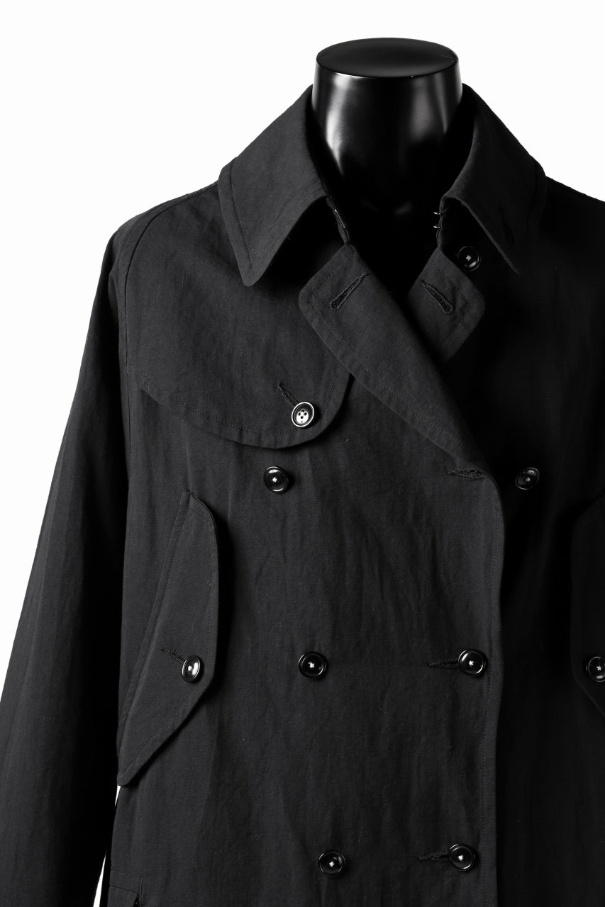 Load image into Gallery viewer, KLASICA GRANADO(NW) TRENCH COAT / TRI MIX HIGH DENSITY PLAIN (BLACK)