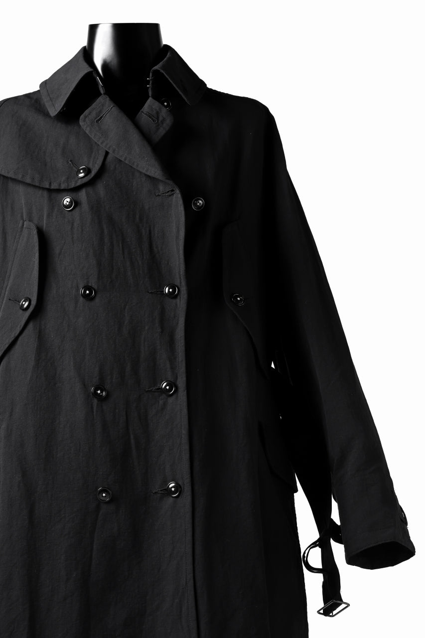 Load image into Gallery viewer, KLASICA GRANADO(NW) TRENCH COAT / TRI MIX HIGH DENSITY PLAIN (BLACK)