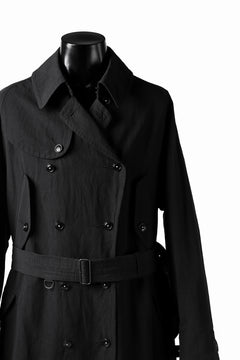Load image into Gallery viewer, KLASICA GRANADO(NW) TRENCH COAT / TRI MIX HIGH DENSITY PLAIN (BLACK)