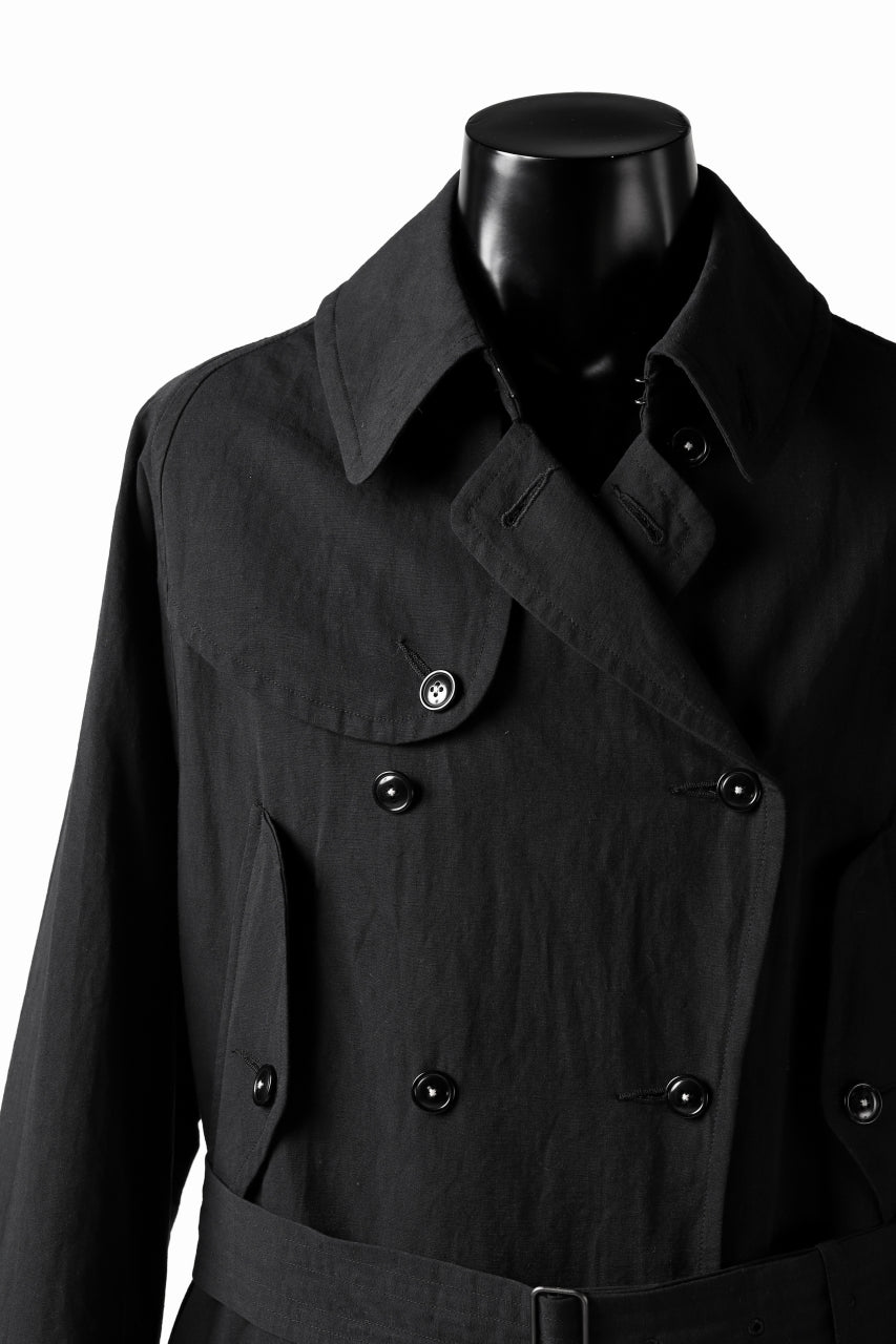 Load image into Gallery viewer, KLASICA GRANADO(NW) TRENCH COAT / TRI MIX HIGH DENSITY PLAIN (BLACK)