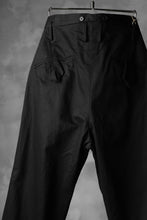 画像をギャラリービューアに読み込む, KLASICA GRIOTTE 2 TUCKED WIDE TROUSERS / CHINO CLOTH (BLACK)