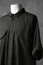 画像をギャラリービューアに読み込む, KLASICA LOOSE HALF SLEEVE SHIRT / DOUBLE VOILE CLOTH (GARMENT WASHED) (OLIVE)